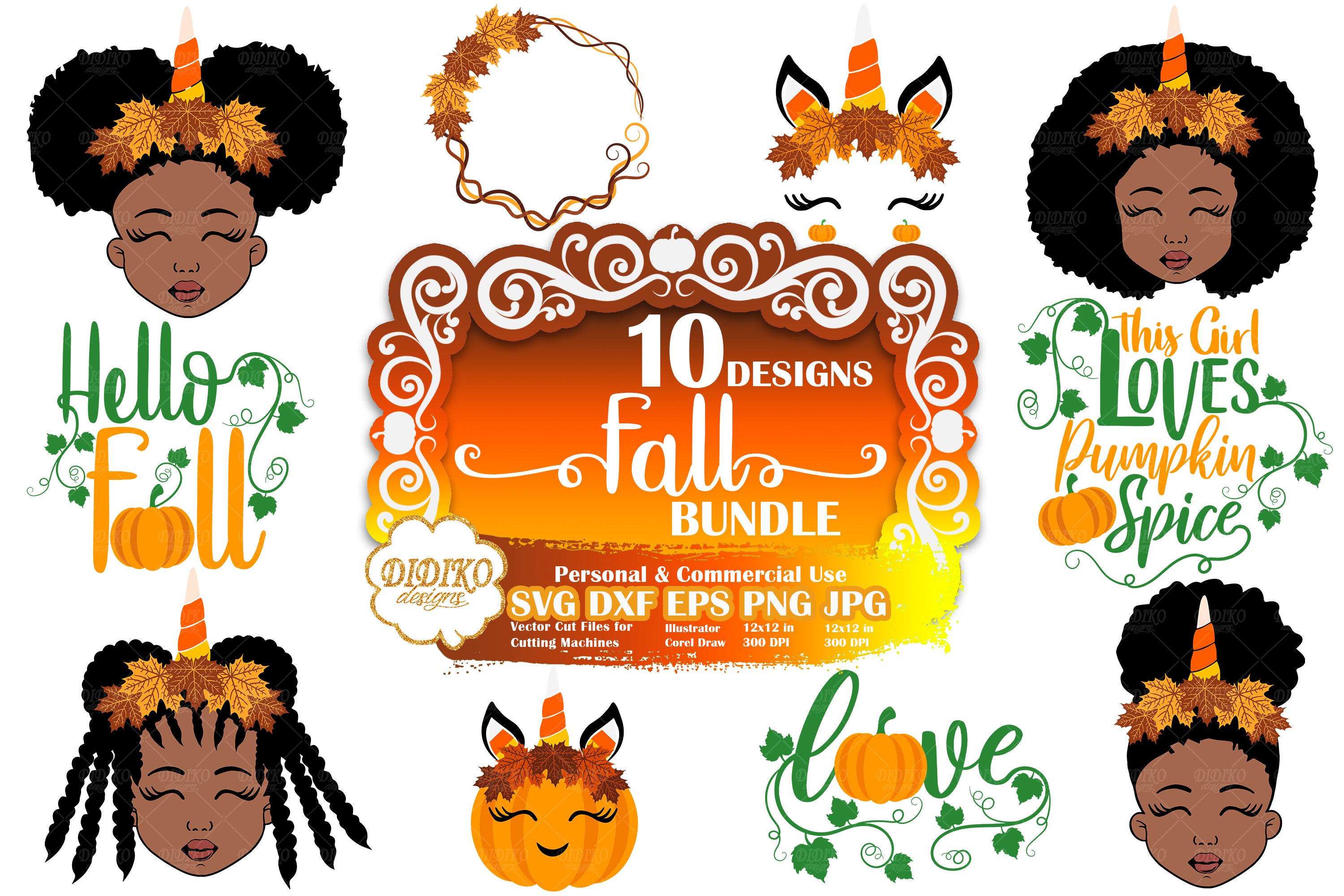 Fall SVG Bundle | Black Girl SVG | Pumpkin Spice SVG