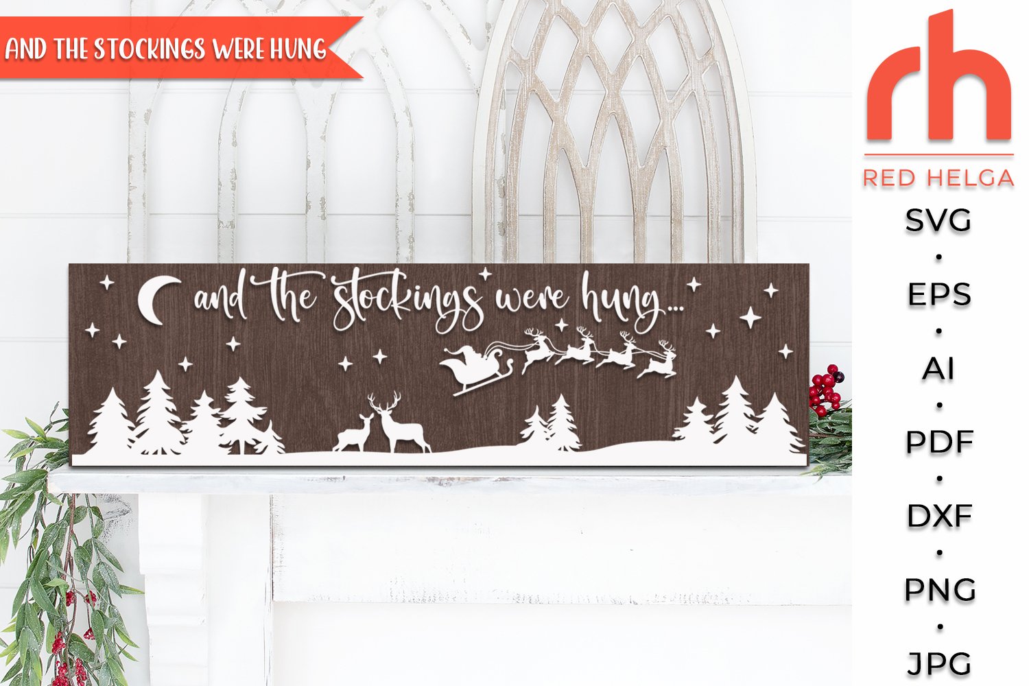 Horizontal Signs SVG - Christmas Boards Cut Files 2