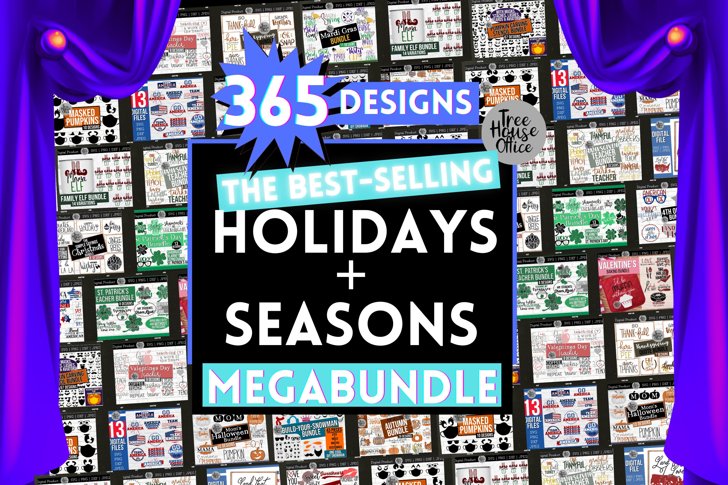 Seasons and Holidays Mega SVG Bundle, Seasonal SVG Bundle