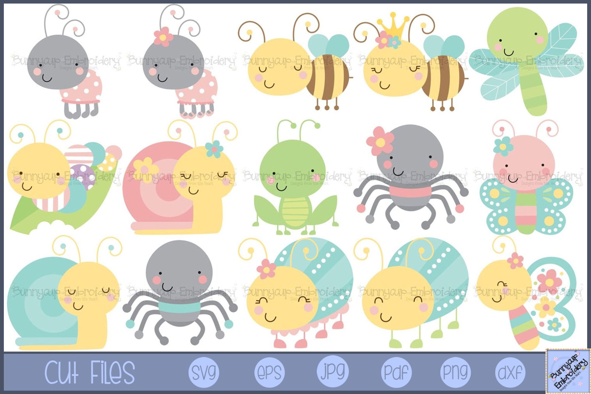 Cuddle Bug Too| Cute Bugs SVG | Cute Bugs Graphics