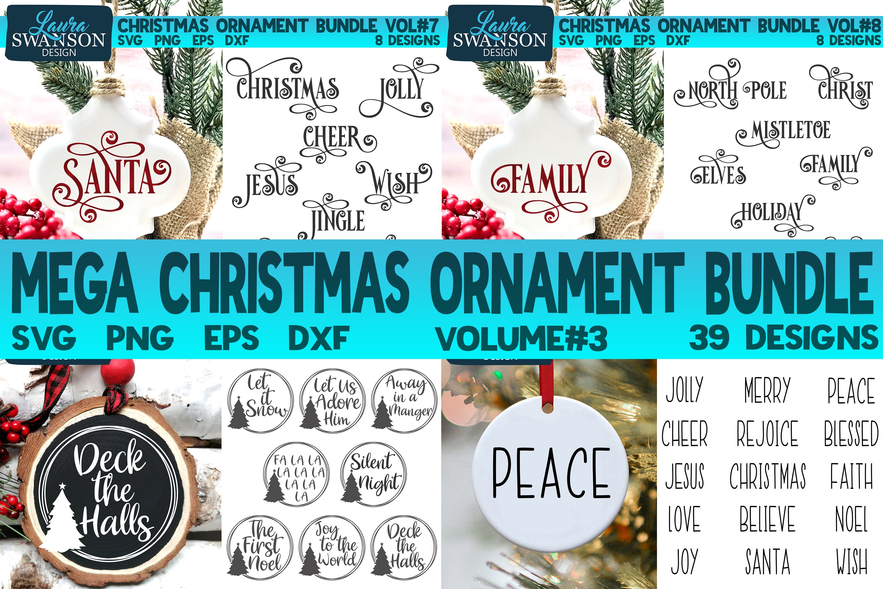 Mega Christmas Ornament Bundle Vol#3 | Christmas SVG Bundle