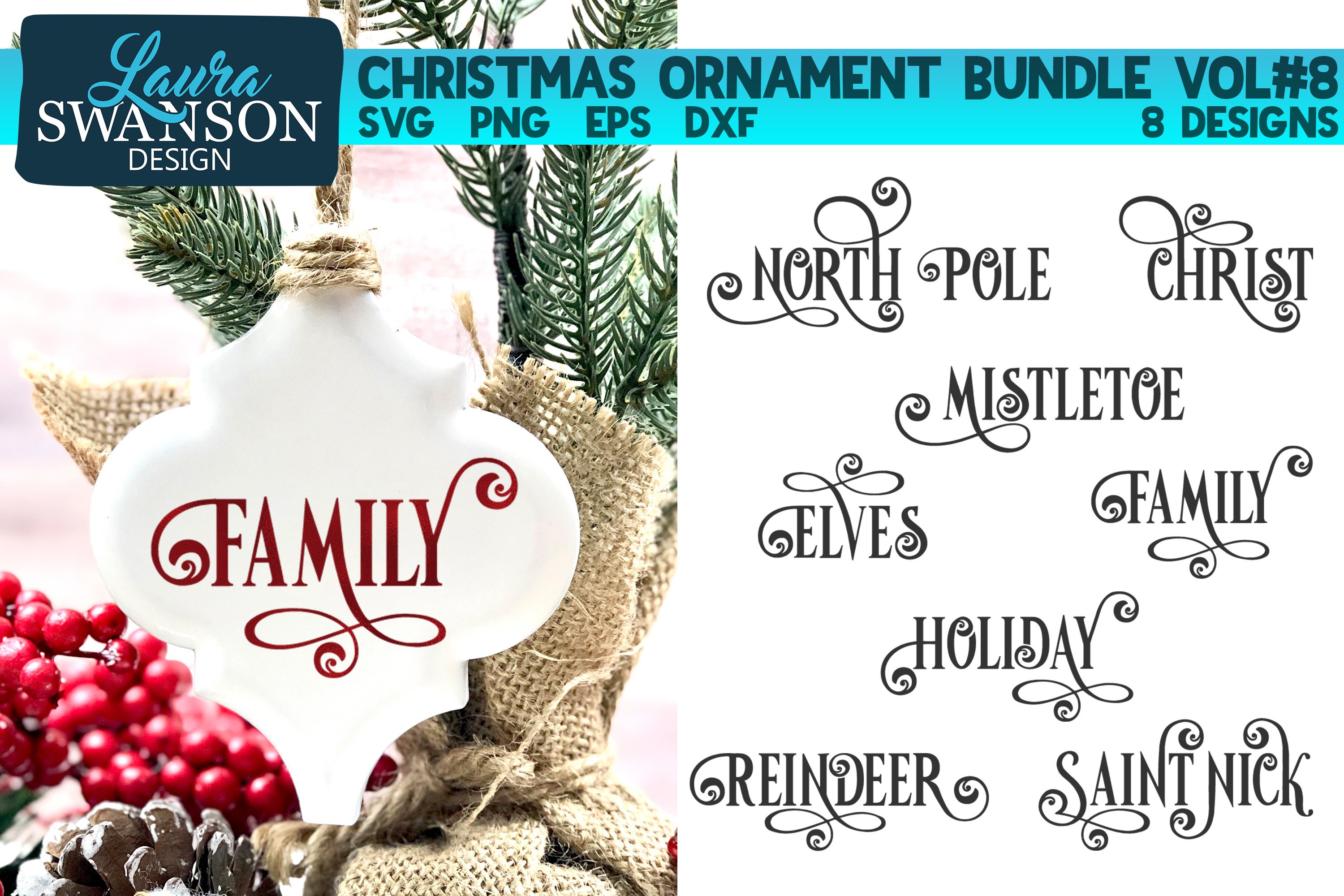 Mega Christmas Ornament Bundle Vol#3 | Christmas SVG Bundle 3