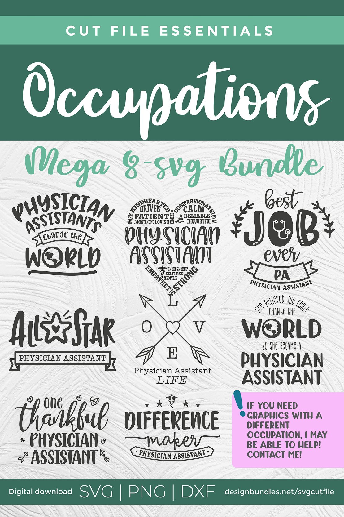 Physician Assistant svg bundle - 8 pa svg files for crafters 3