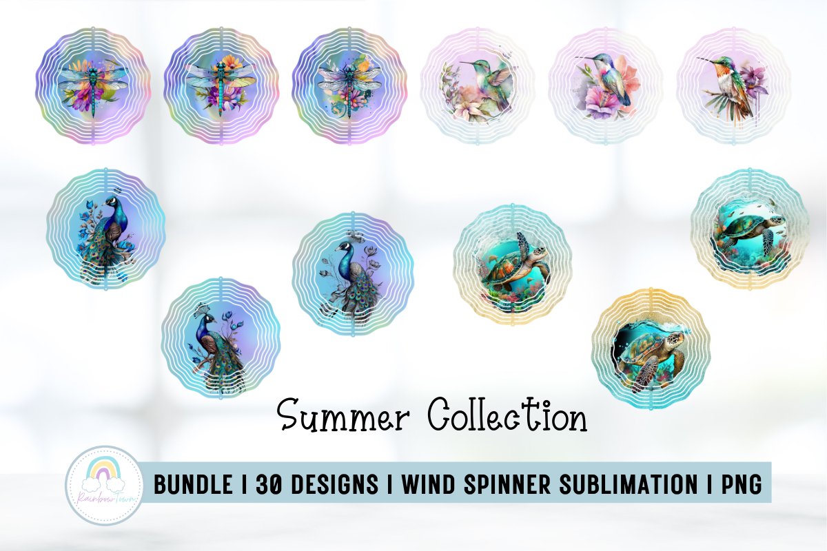 BUNDLE I Summer Wind Spinner Sublimation PNG 2