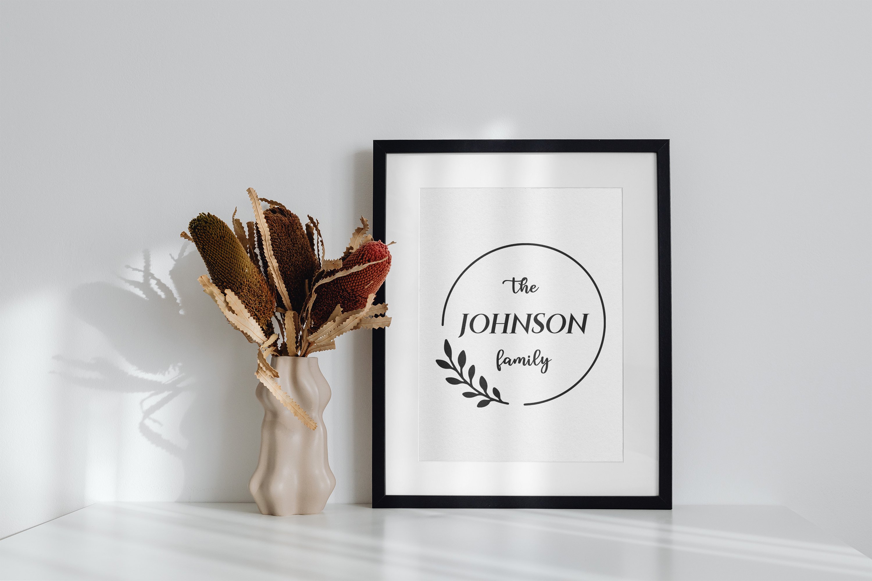 Family monogram bundle. Round signs collection 3