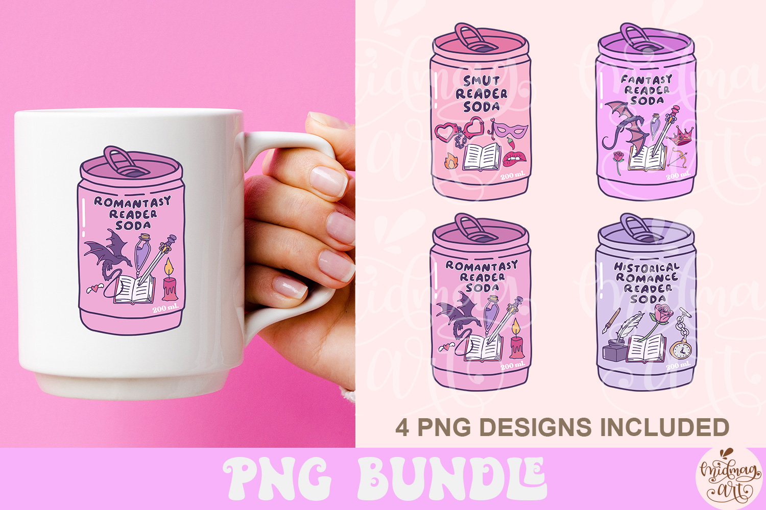 Book Reader Soda Bundle Png 2