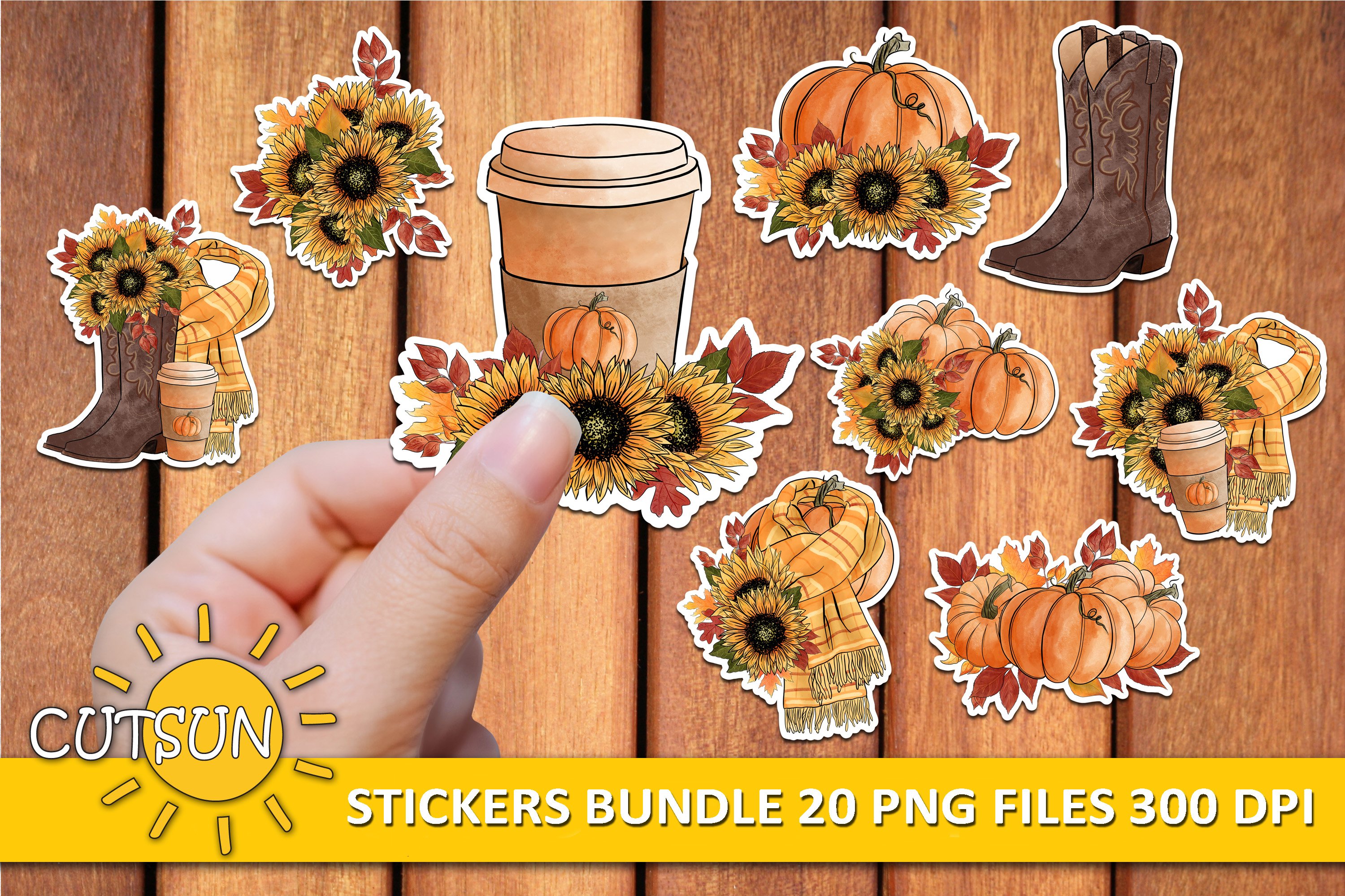 Printable Fall stickers bundle | Autumn Stickers bundle