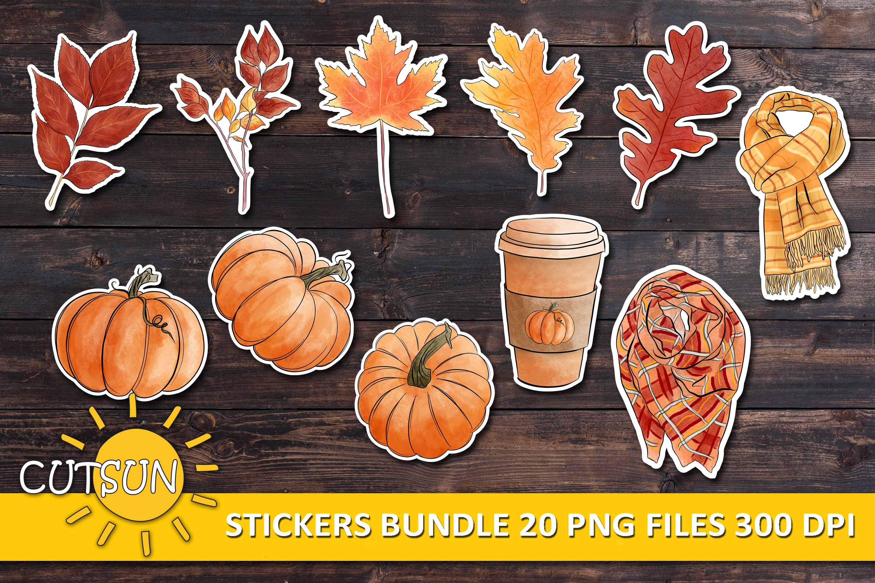 Printable Fall stickers bundle | Autumn Stickers bundle 2