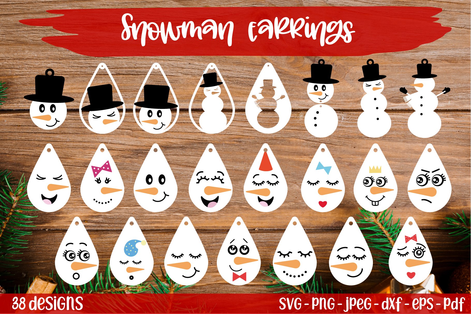 Christmas Mega Earrings SVG Bundle | Christmas SVG 2