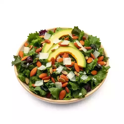Avocado Kale Salad Model Pack with Almonds and Parmesan Low-poly 3D model 2