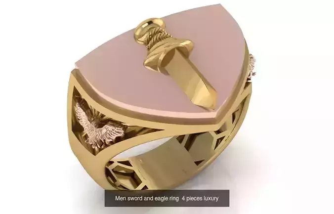 11 mens luxury ring symbol 3D Model Pack 2