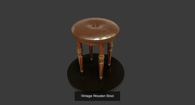Vintage Furniture Set 3D Model Pack 3