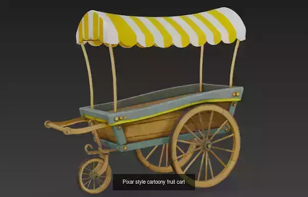 15 fruit cart collection 3D Model Pack 3