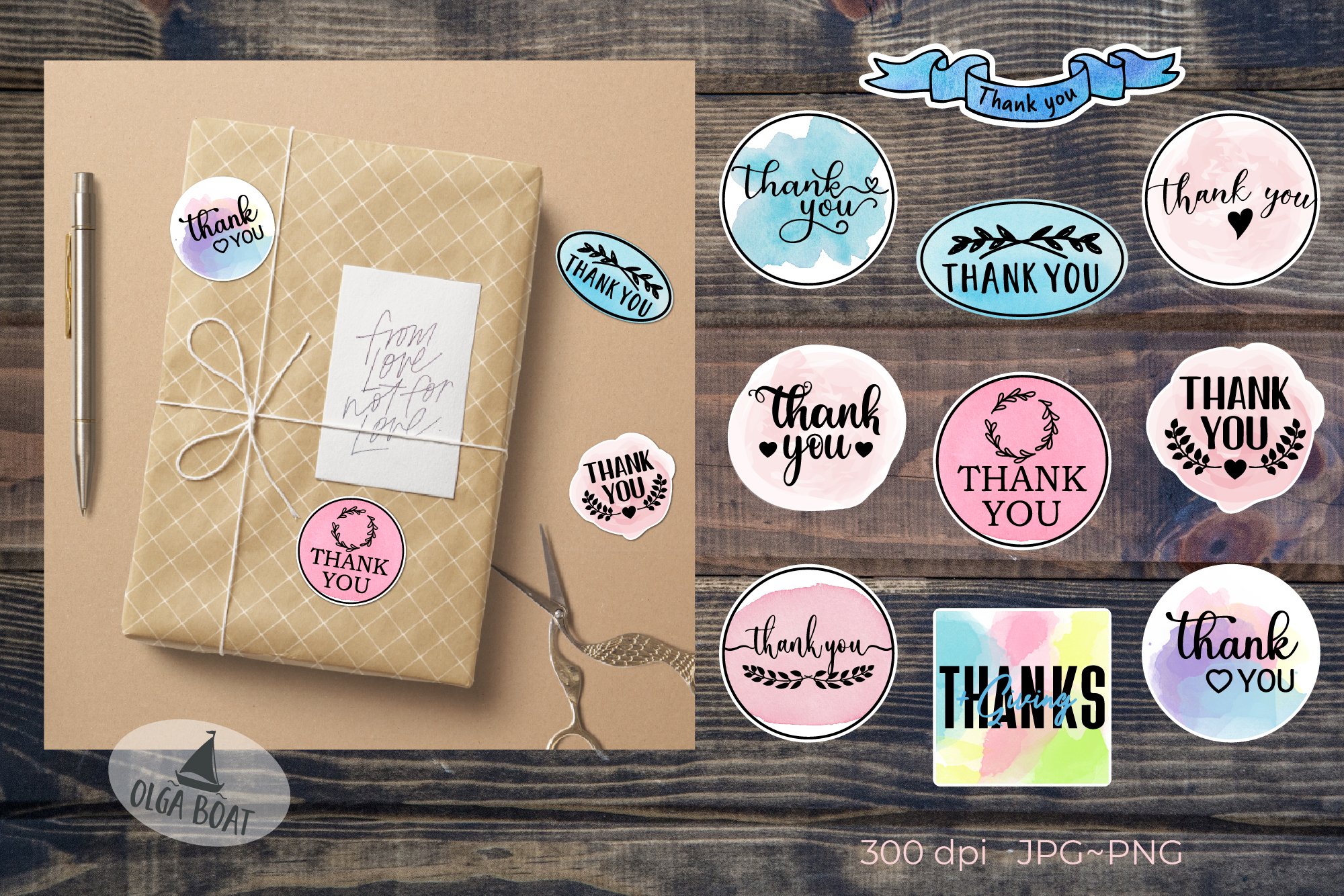 Thank you stickers Printable thank you stickers