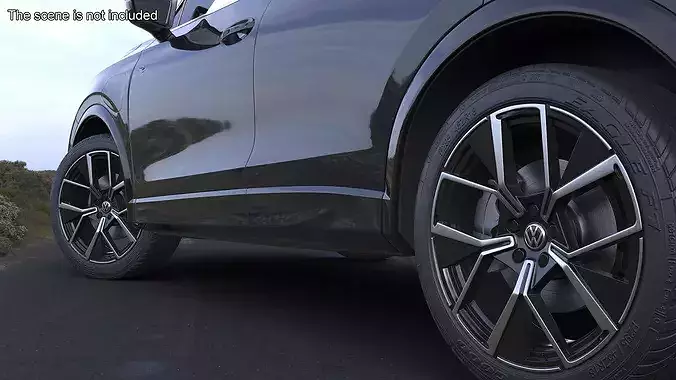Volkswagen Car Wheel with Suspension 3D model 2