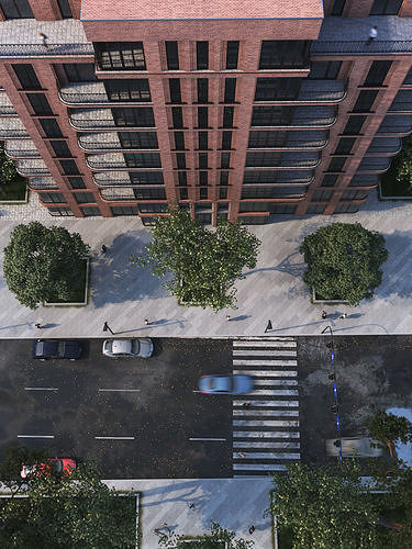 Apartment Building In Uk 3D model 2