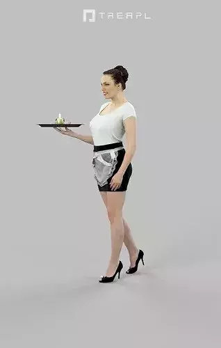 10x Sitting Woman Man People Waitress  Cafeteria Vol01 Scanned 3D Model Pack 2