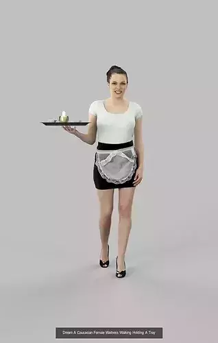 10x Sitting Woman Man People Waitress  Cafeteria Vol01 Scanned 3D Model Pack 3