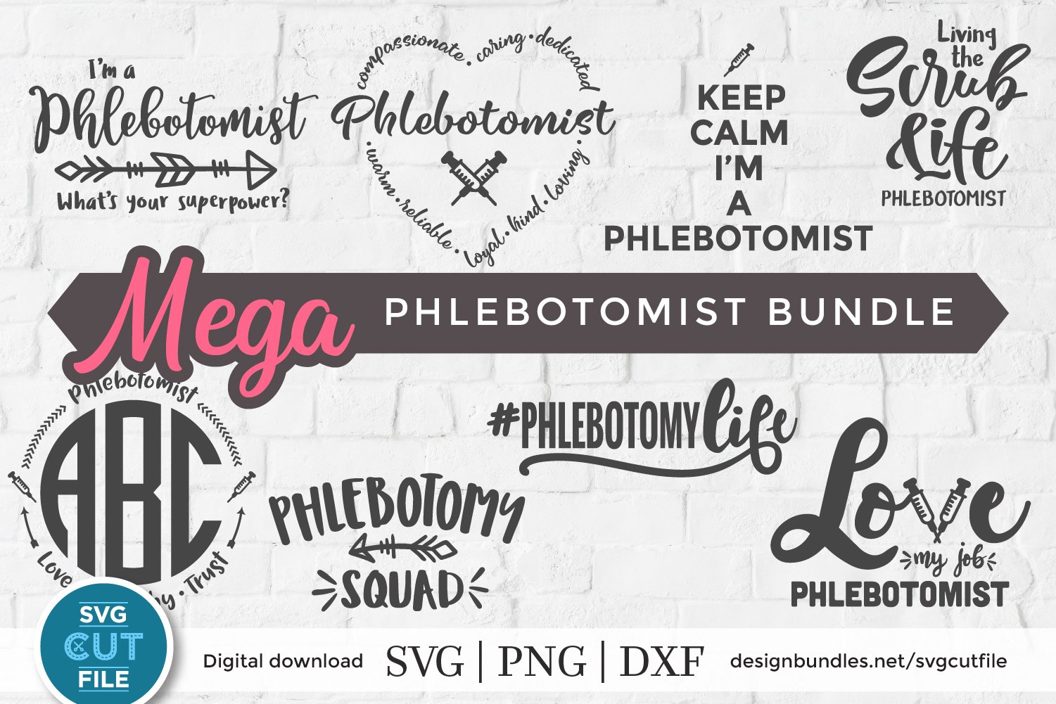 Phlebotomist SVG bundle -8 phlebotomy svg files for crafters