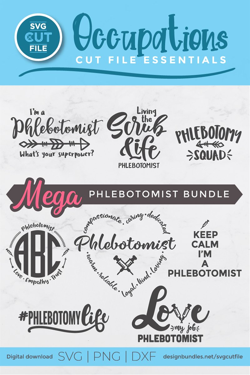 Phlebotomist SVG bundle -8 phlebotomy svg files for crafters 2