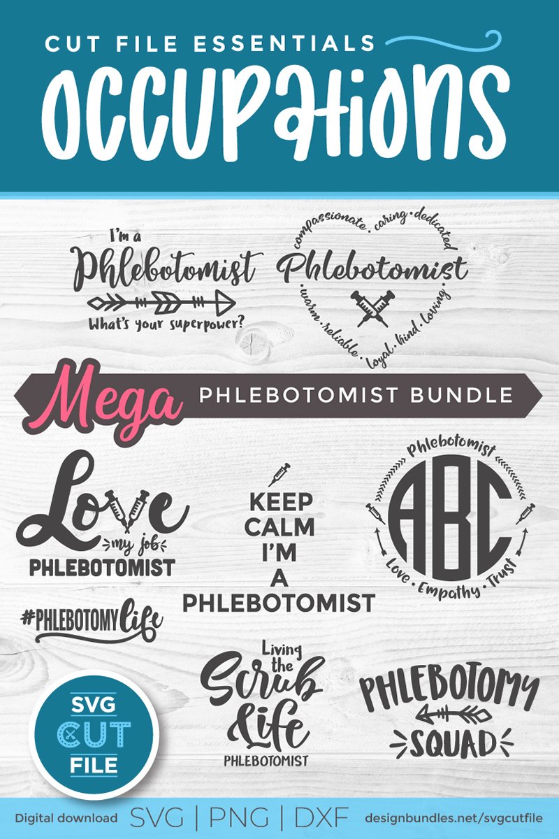 Phlebotomist SVG bundle -8 phlebotomy svg files for crafters 3