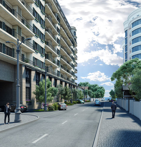 Residental Complex and Hotel 3D model 3