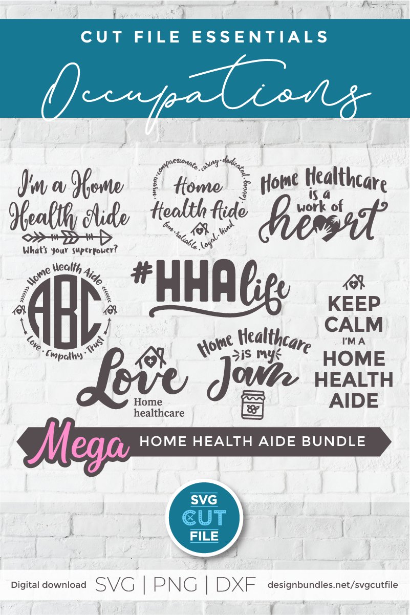 Home health aide svg, Home care aide, HHA love svg bundle 2