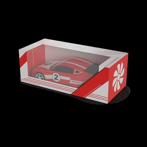 Cars and action games Toy Car Low-poly 3D model 2