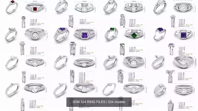 3DM 524 RING FILES 3D Model Pack