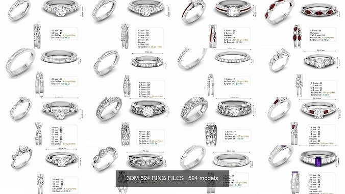 3DM 524 RING FILES 3D Model Pack 3