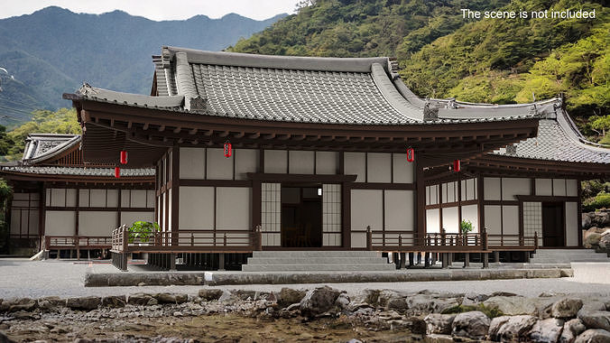 Japan Traditional House Full Interior 3D model