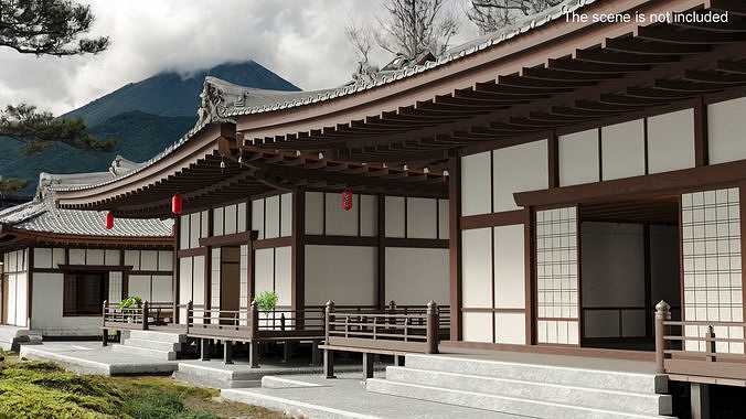 Japan Traditional House Full Interior 3D model 2