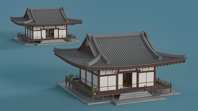 Japan Traditional House Full Interior 3D model 3