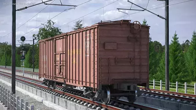 PRR Sliding Door X58B Wagon Used 3D model 3