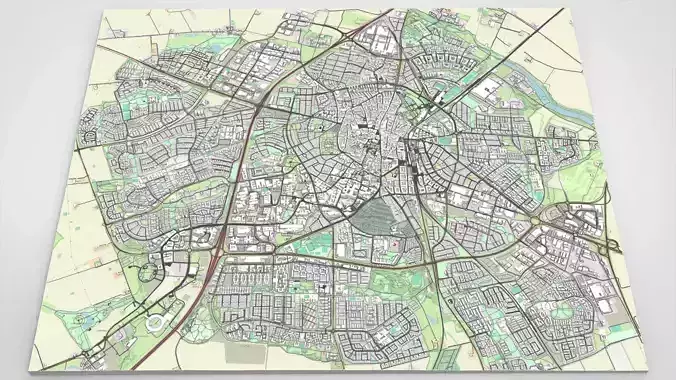 Cityscape Lund Sweden 3D model