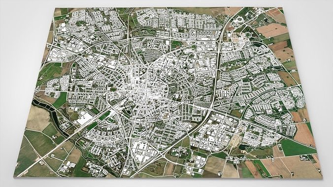 Cityscape Lund Sweden 3D model 2