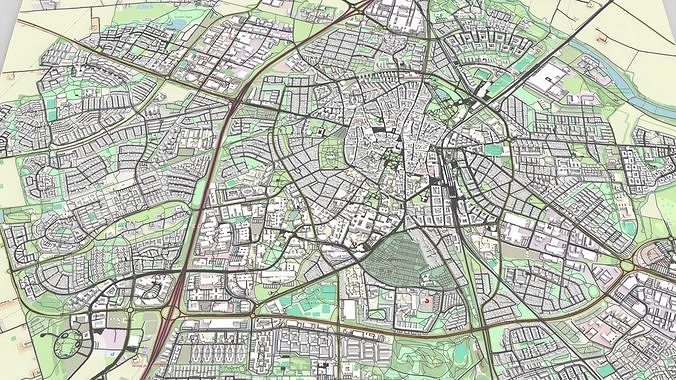 Cityscape Lund Sweden 3D model 3