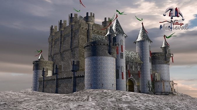 Medieval Castle Dalle 3D model 3