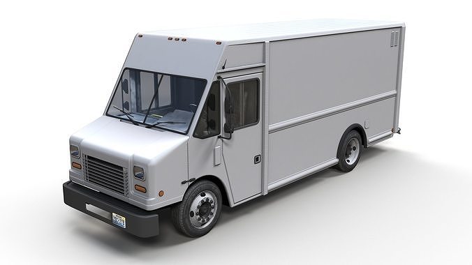 Freightliner MT45 step van Low-poly 3D model 2