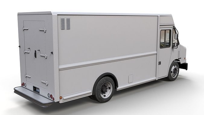 Freightliner MT45 step van Low-poly 3D model 3