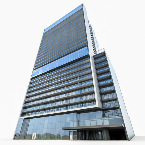 High-rise Buildings Collection 01 Low-poly 3D model 2