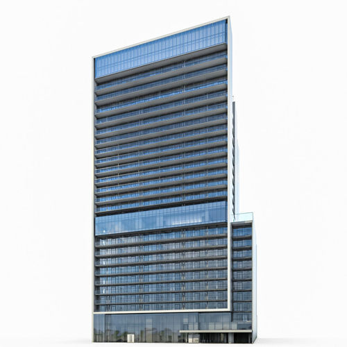 High-rise Buildings Collection 01 Low-poly 3D model 3