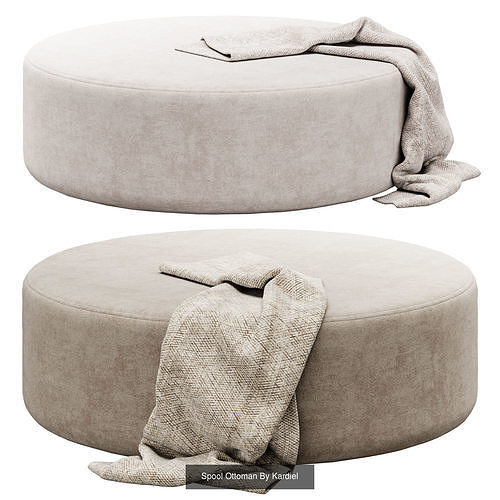 Poufs and ottomans collection 3 3D Model Pack 3