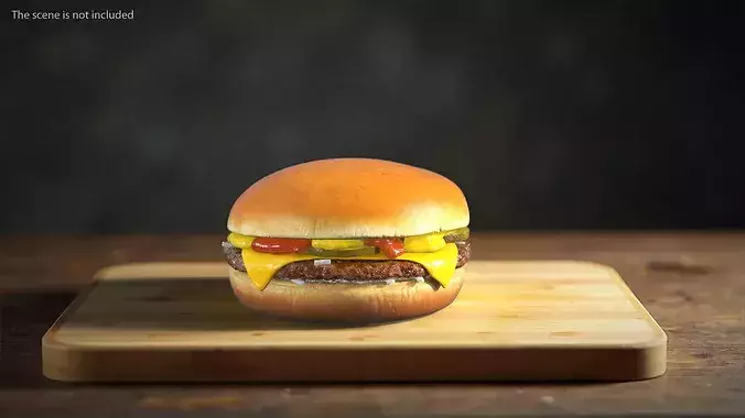 McDonalds Cheeseburger 3D model 2