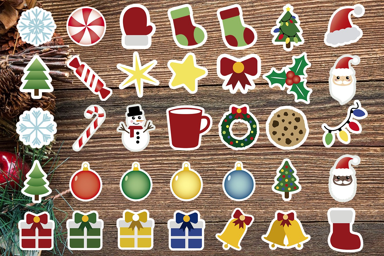 Christmas Stickers Bundle - 35 Printable Stickers 2