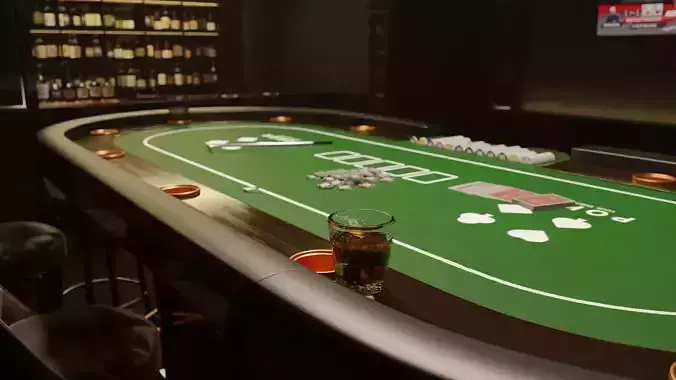 Poker Room 3D Set 3D model