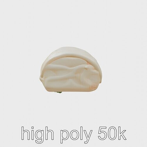 Loaded Chicken Avocado Wrap model pack Low-poly 3D model 3