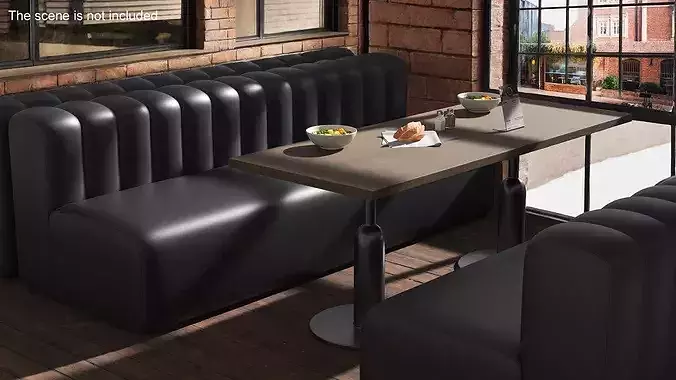 Vegetarian Cafe 3D model 2