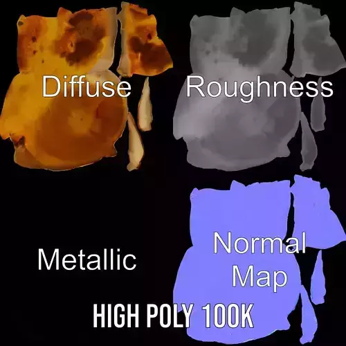 Golden Pastry Delight model pack Low-poly 3D model 3