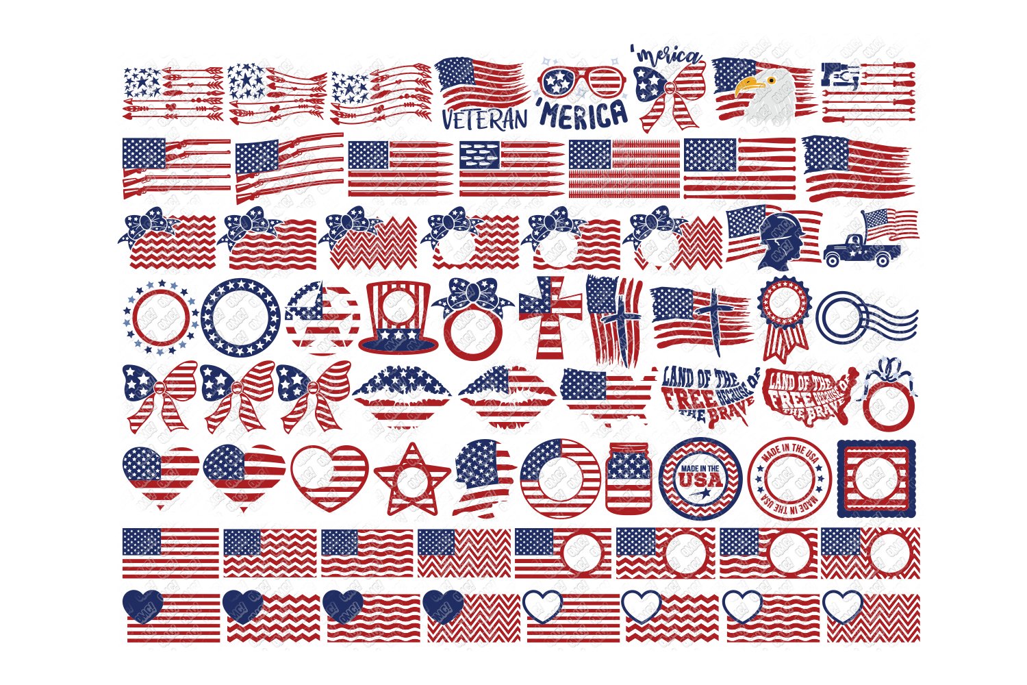 Patriotic SVG Ultimate Bundle in SVG, DXF, PNG, EPS, JPG 3